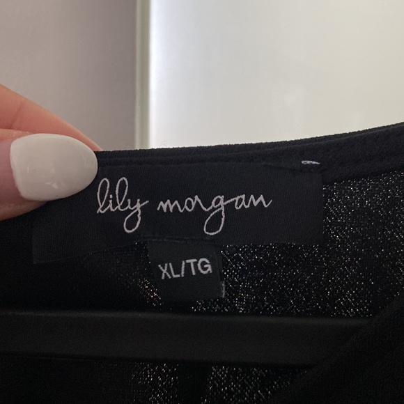 Lily Morgan Black Shirt with Sparkle Detailing - Picture 3 of 6